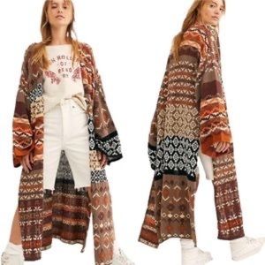 NWT Free People Landmark Longline Cardigan